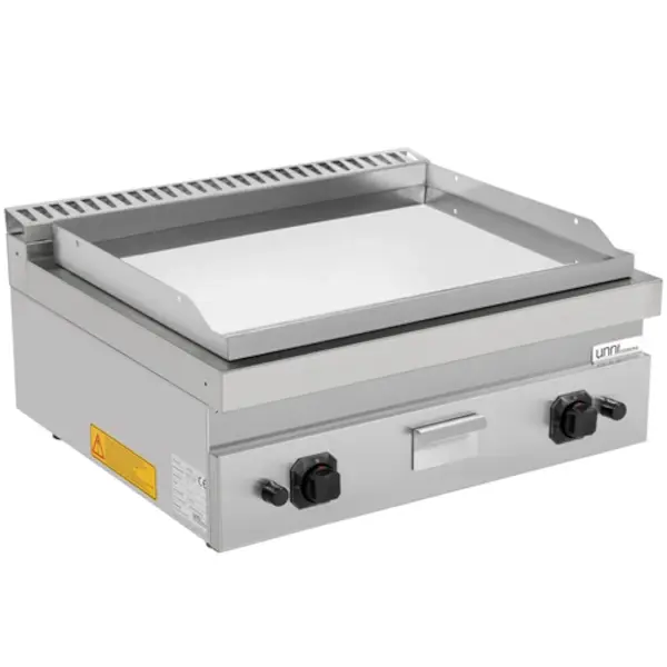 Bak-/Grillplaat | 700 SERIE | Gas | Glad Oppervlak 740x565 (Verchroomd) | 80°C/300°C | 13kW | Piëzo Ontsteking | 800x700x300(h)mm