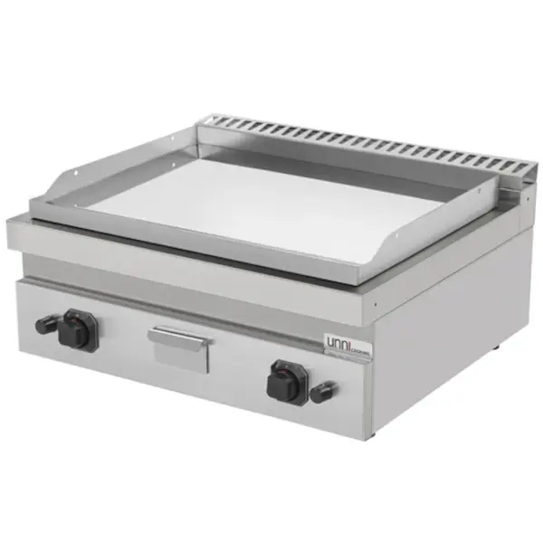 Bak-/Grillplaat | 700 SERIE | Gas | Glad Oppervlak 740x565 (Verchroomd) | 80°C/300°C | 13kW | Piëzo Ontsteking | 800x700x300(h)mm