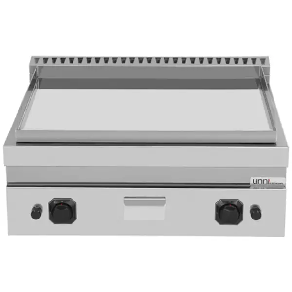 Bak-/Grillplaat | 700 SERIE | Gas | Glad Oppervlak 740x565 (Verchroomd) | 80°C/300°C | 13kW | Piëzo Ontsteking | 800x700x300(h)mm