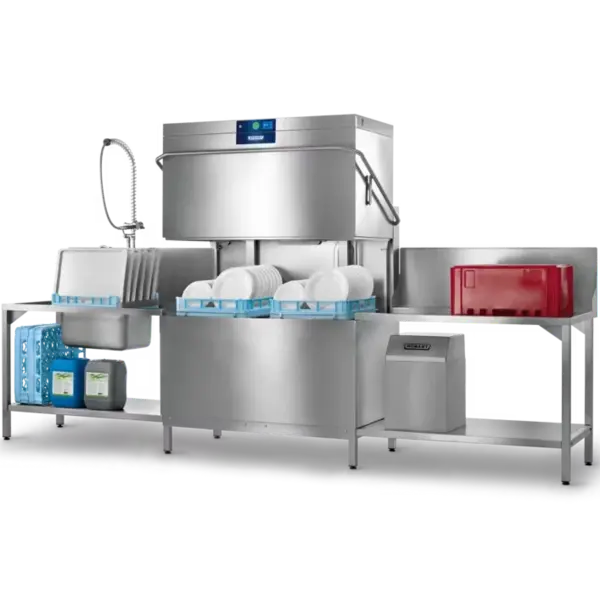 Doorschuifvaatwasser | PROFI | Mand 2x 500x500 (Dubbele Belading) | Afvoerpomp | Zeeppomp | Naglanspomp | 400V | Touchscreen + App | Dubbelwandig | 1268x742x1510(h)mm