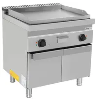 UNNI-COOKING Bak-/Grillplaat | 700 SERIE | Elektrisch | Glad Oppervlak 740x565 (RVS) | 100°C/300°C | 9kW (400V) | Gesloten Onderkast | 800x700x850/900(h)mm