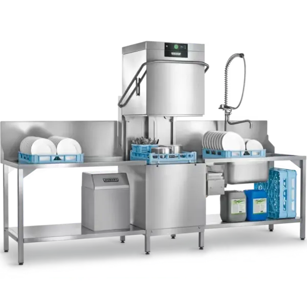 Doorschuifvaatwasser | PREMAX | Mand 500x500 | Afvoerpomp | Zeeppomp | Naglanspomp | 400V | Touchscreen + App | Dubbelwandig | 635x742x1510(h)mm