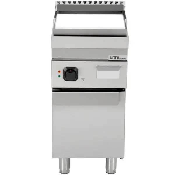 Bak-/Grillplaat | 700 SERIE | Elektrisch | Glad Oppervlak 380x565 (Verchroomd) | 100°C/300°C | 4.5kW (400V) | Gesloten Onderkast | 400x700x850/900(h)mm