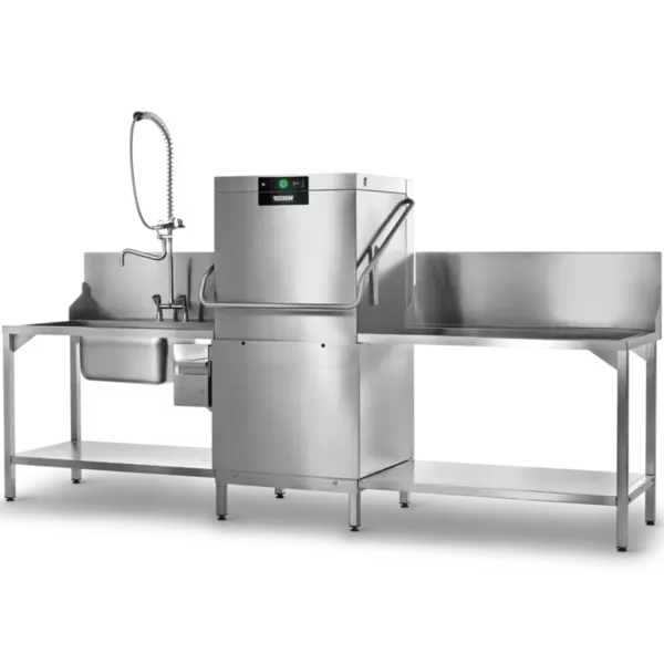 Doorschuifvaatwasser | PREMAX | Mand 600x500 | Afvoerpomp | Zeeppomp | Naglanspomp | 400V | Touchscreen + App | Dubbelwandig | 735x742x1610(h)mm