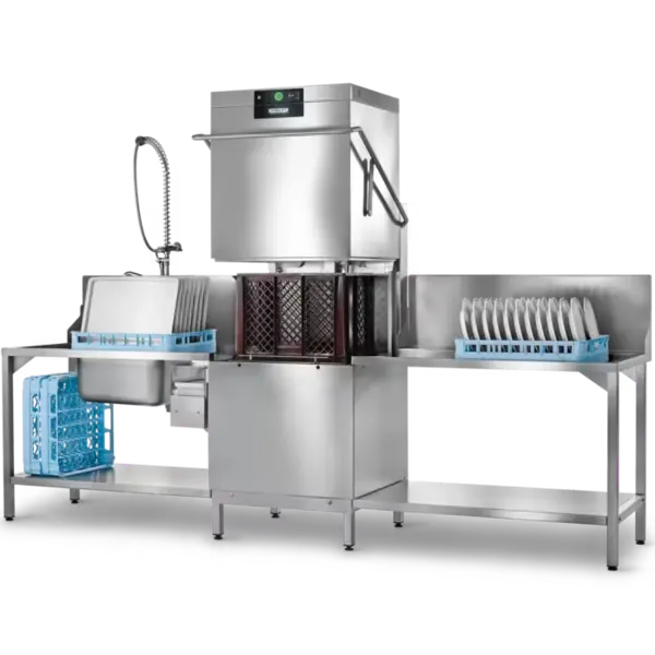 Doorschuifvaatwasser | PREMAX | Mand 600x500 | Afvoerpomp | Zeeppomp | Naglanspomp | 400V | Touchscreen + App | Dubbelwandig | 735x742x1610(h)mm