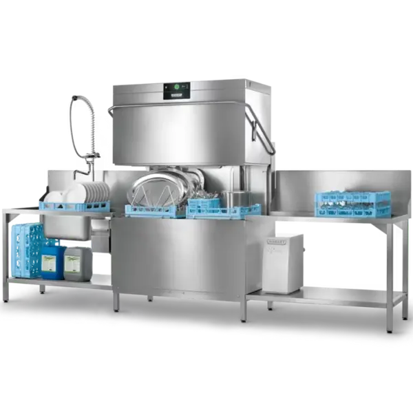 Doorschuifvaatwasser | PREMAX | Mand 2x 500x500 (Dubbele Belading) | Afvoerpomp | Zeeppomp | Naglanspomp | 400V | Touchscreen + App | Dubbelwandig | 1268x742x1510(h)mm