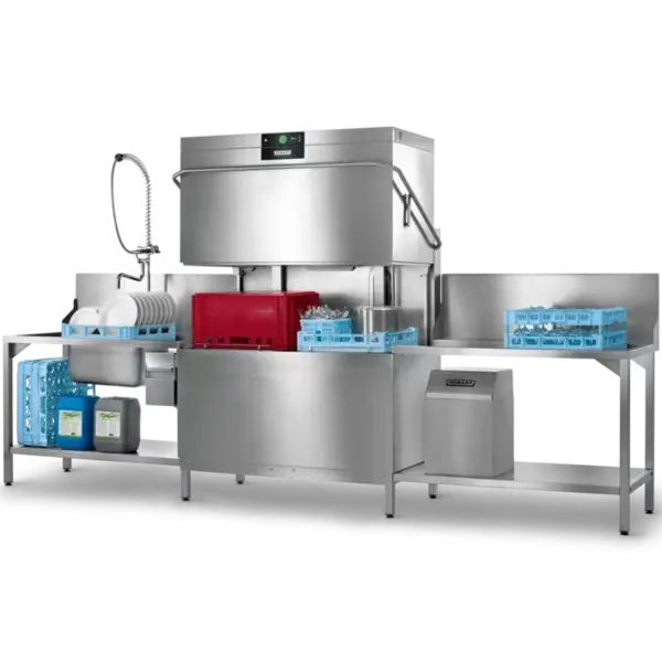 Doorschuifvaatwasser | PREMAX | Mand 2x 500x500 (Dubbele Belading) | Afvoerpomp | Zeeppomp | Naglanspomp | 400V | Touchscreen + App | Dubbelwandig | 1268x742x1510(h)mm