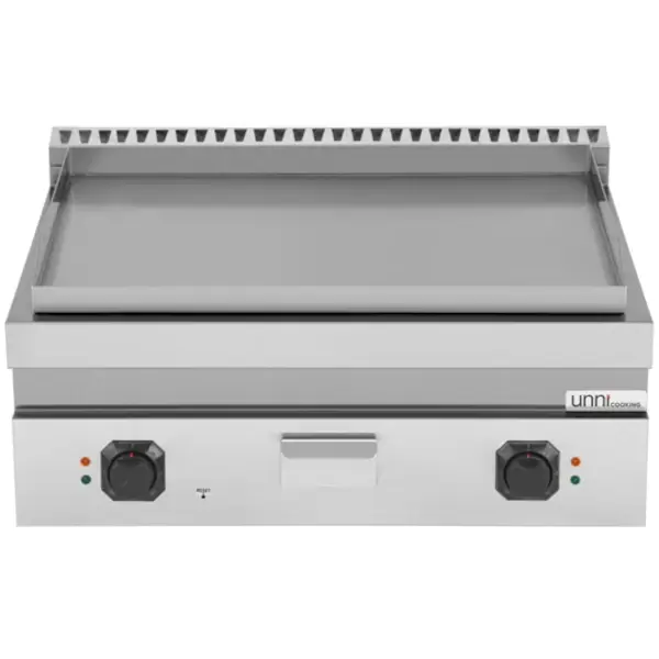 Bak-/Grillplaat | 700 SERIE | Elektrisch | Glad Oppervlak 740x565 (RVS) | 100°C/300°C | 9kW (400V) | 800x700x300(h)mm