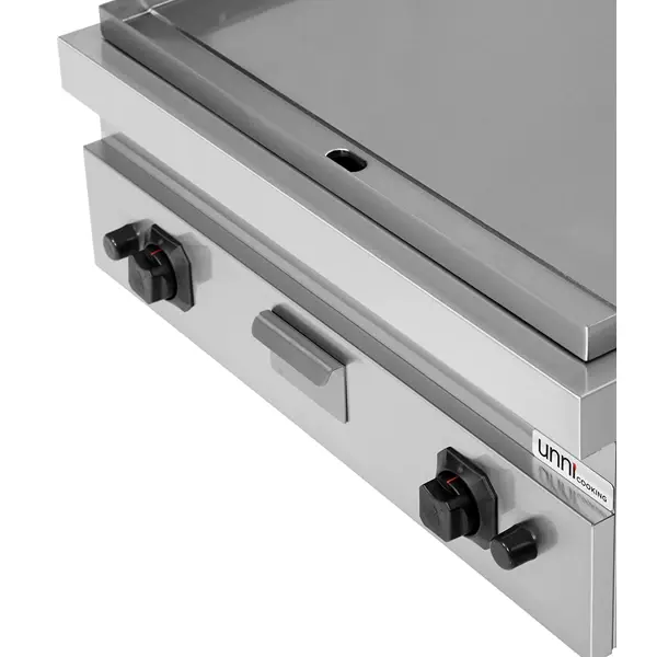 Bak-/Grillplaat | 700 SERIE | Gas | Glad Oppervlak 740x565 (RVS) | 80°C/300°C | 13kW | Piëzo Ontsteking | 800x700x300(h)mm