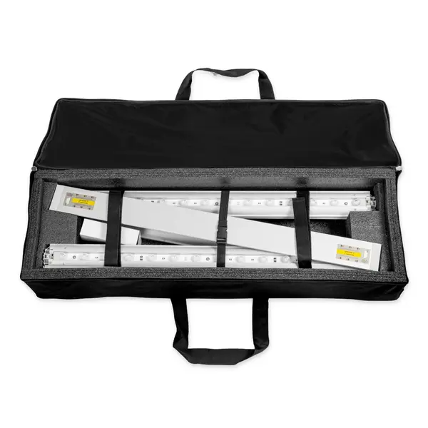 LED-Frame | BOX™ FLEX | Aluminium | Dubbelzijdig | Modulair | Uitvouwbaar | Incl. Draagtas | 1000x85x2000(h)mm