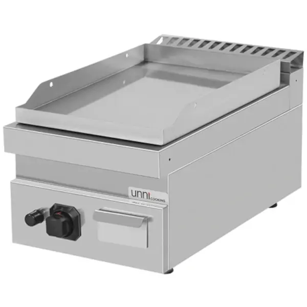 Bak-/Grillplaat | 700 SERIE | Gas | Glad Oppervlak 380x565 (Verchroomd) | 80°C/300°C | 6.5kW | Piëzo Ontsteking | 400x700x300(h)mm