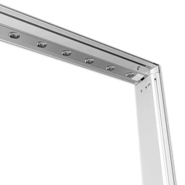 LED-Frame | BOX™ PLUS | Staal/Aluminium | Dubbelzijdig | Incl. Roltas | 2000x100x2000(h)mm