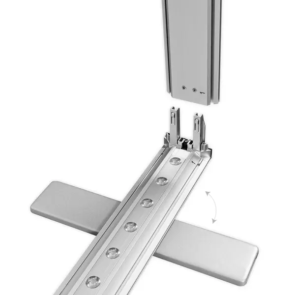 LED-Frame | BOX™ PLUS | Staal/Aluminium | Dubbelzijdig | Incl. Roltas | 3000x100x2300(h)mm