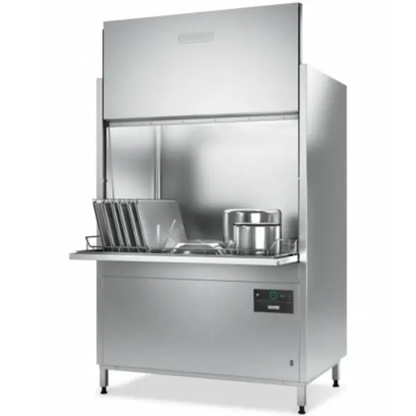 Pannen-/Pottenwasser | PROFI | Mand 1240x700 | Afvoerpomp | Zeeppomp | Naglanspomp | 400V | Touchscreen | Dubbelwandig | 1375x945x1984(h)mm