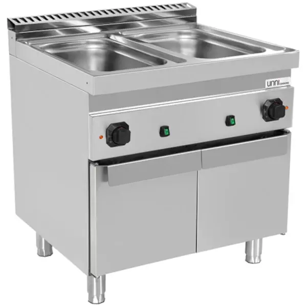Bain-Marie | 700 SERIE | Elektrisch | 2x 1/1 GN | 3kW (230V) | Aftapkraan | Gesloten Onderkast | 800x700x850/900(h)mm