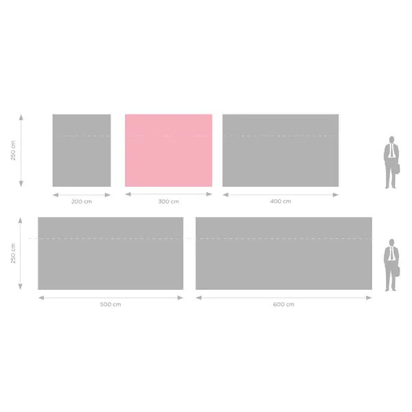 LED-Wand | BACKLIGHT | Aluminium | Incl. Roltas | 3000x65x2500(h)mm