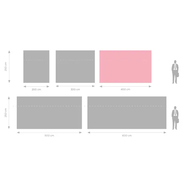 LED-Wand | BACKLIGHT | Aluminium | Incl. Roltas | 4000x65x2500(h)mm