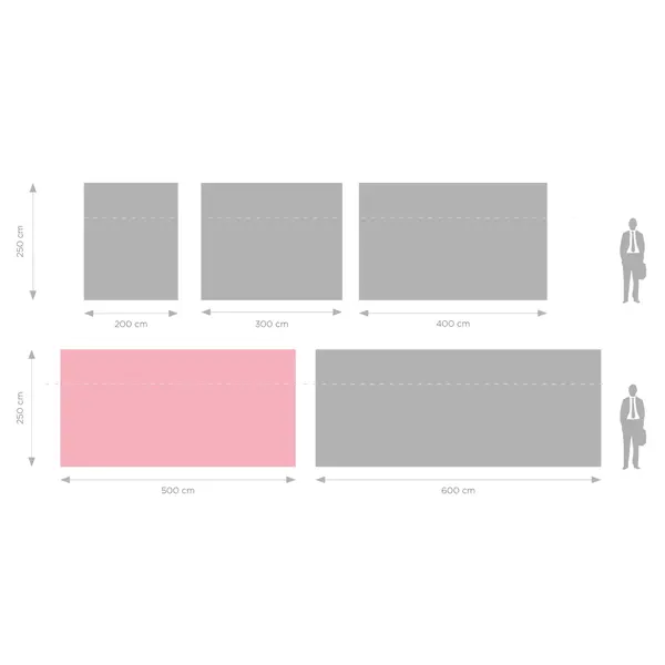 LED-Wand | BACKLIGHT | Aluminium | Incl. Roltas | 5000x65x2500(h)mm