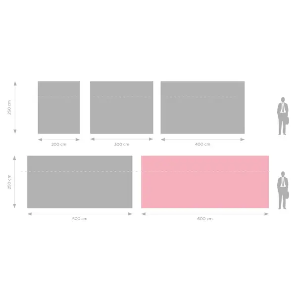 LED-Wand | BACKLIGHT | Aluminium | Incl. Roltas | 6000x65x2500(h)mm