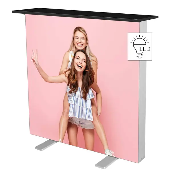 LED-Counter | BOX™ | Aluminium | Dubbelzijdig | Incl. Draagtas | 1080x290x1030(h)mm