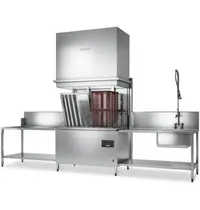 Hobart Doorschuif Pannen-/Pottenwasser | PROFI | Mand 1240x700 | Afvoerpomp | Zeeppomp | Naglanspomp | 400V | Touchscreen | Dubbelwandig | 1447x936x1984(h)mm