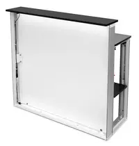 Luxus LED-Counter | BOX™ | Aluminium | Dubbel Bovenblad + Bergvak | Incl. Roltas | 1000x400x1015(h)mm 