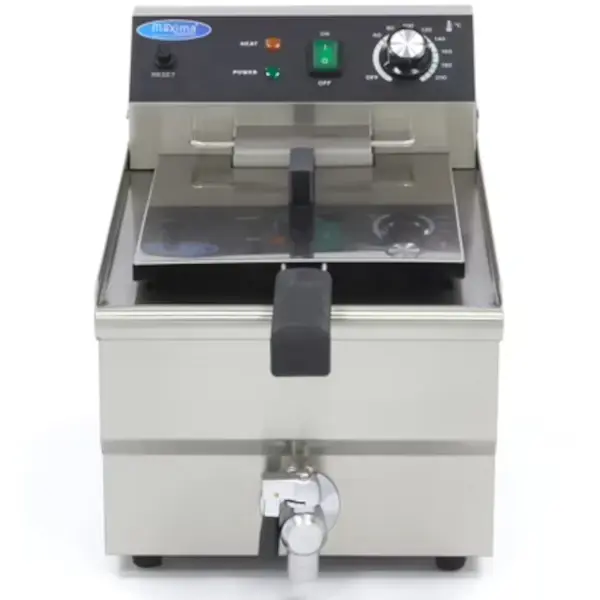 Friteuse | Elektrisch | 13L | 50°C/200°C | 3kW (230V) | Aftapkraan | 310x490x360(h)mm