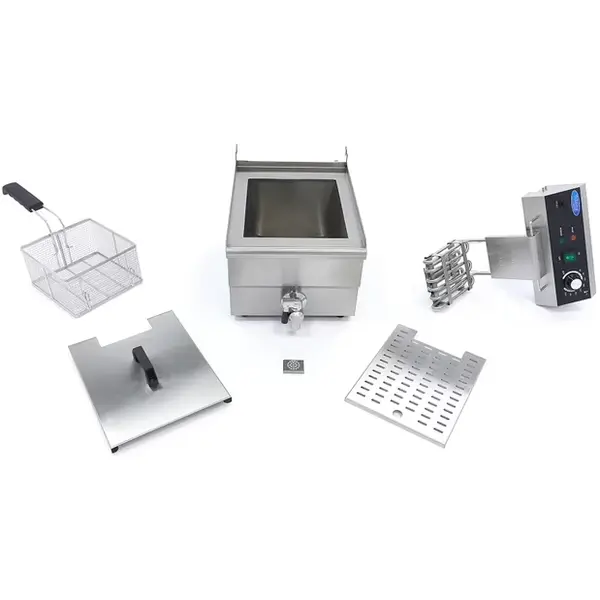 Friteuse | Elektrisch | 13L | 50°C/200°C | 3kW (230V) | Aftapkraan | 310x490x360(h)mm