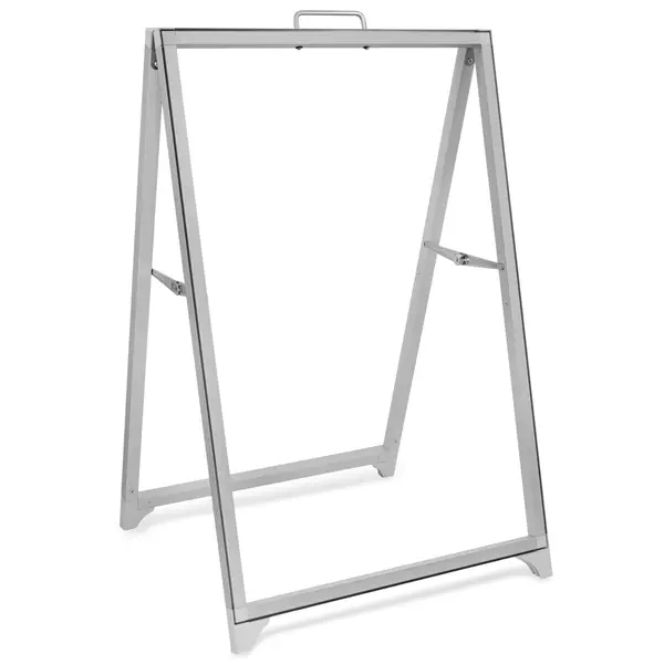 Stoepbord | SEG™ | Zilvergrijs | Textielprint (2x 610x914) | 612x555x933(h)mm