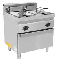 UNNI-COOKING Friteuse | 700 SERIE | Elektrisch | 16+16L | 100°C/190°C | 28.4kW (400V) | Aftapkranen | Gesloten Onderkast | 800x700x850/900(h)mm