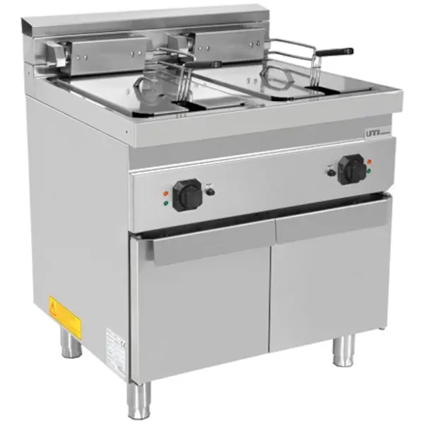 Friteuse | 700 SERIE | Elektrisch | 16+16L | 100°C/190°C | 28.4kW (400V) | Aftapkranen | Gesloten Onderkast | 800x700x850/900(h)mm