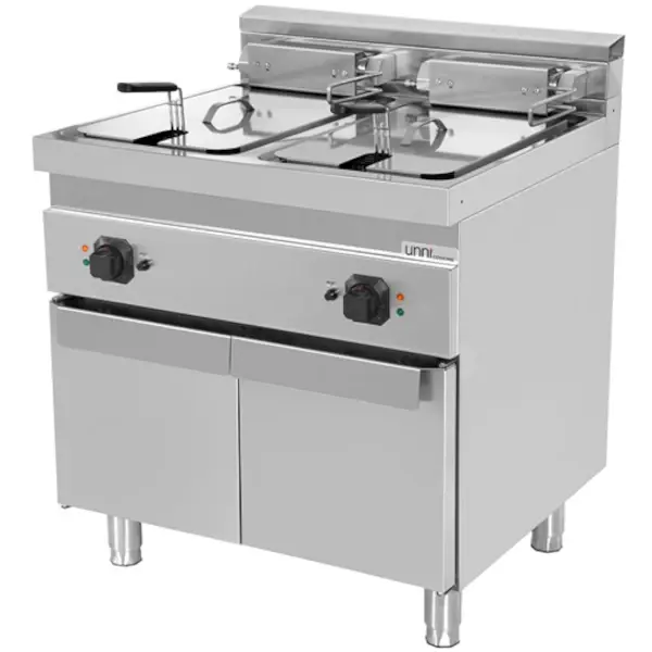 Friteuse | 700 SERIE | Elektrisch | 16+16L | 100°C/190°C | 28.4kW (400V) | Aftapkranen | Gesloten Onderkast | 800x700x850/900(h)mm