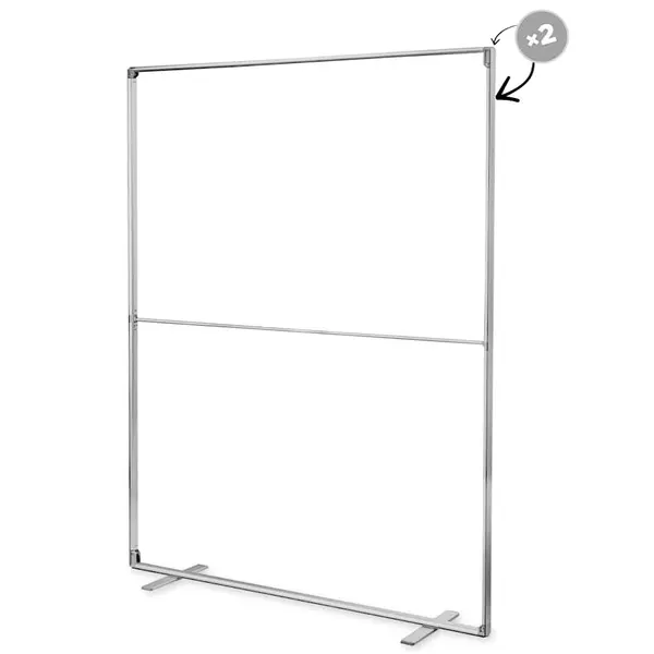 Modulaire Beurswand | MEGA SEG™ | Aluminium | Dubbelzijdig | Incl. Draagtas | 1000x42x2000(h)mm