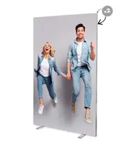 Luxus Modulaire Beurswand | MEGA SEG™ | Aluminium | Dubbelzijdig | Incl. Draagtas | 1000x42x2000(h)mm