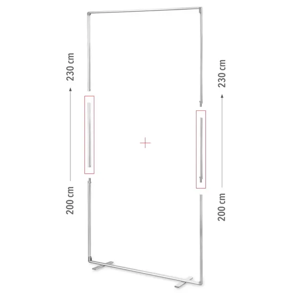 Verhogingsset | MEGA SEG™ | Beurswand 1000x2000mm | Verhoging 300mm