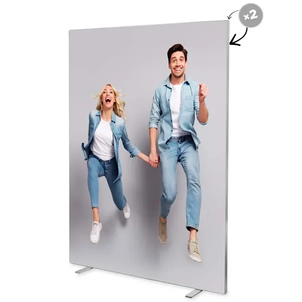 Modulaire Beurswand | MEGA SEG™ | Aluminium | Dubbelzijdig | Incl. Draagtas | 1200x42x2000(h)mm