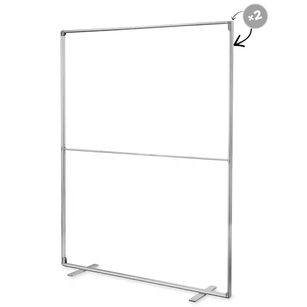 Modulaire Beurswand | MEGA SEG™ | Aluminium | Dubbelzijdig | Incl. Draagtas | 1200x42x2000(h)mm