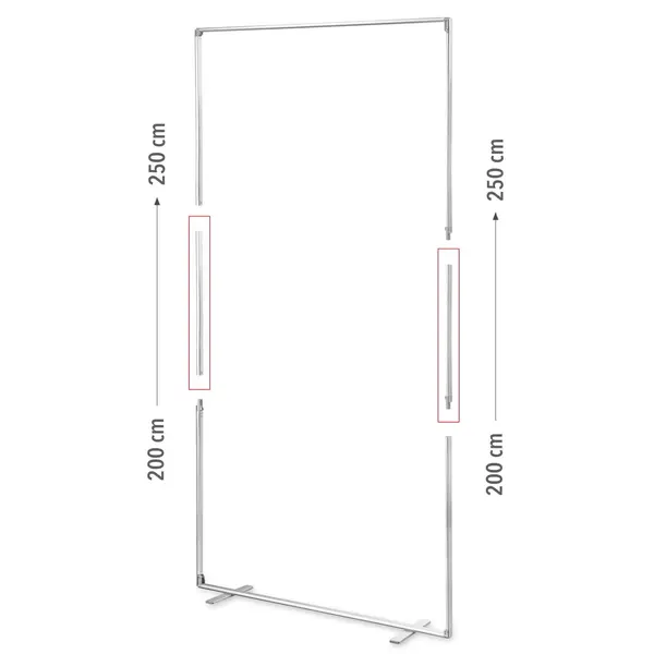 Verhogingsset | MEGA SEG™ | Beurswand 1200x2000mm | Verhoging 500mm