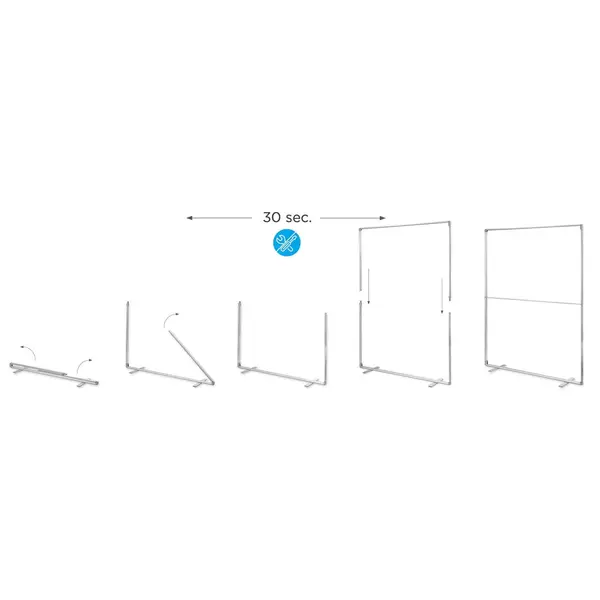 Modulaire Beurswand | MEGA SEG™ | Aluminium | Dubbelzijdig | Incl. Draagtas | 1500x42x2000(h)mm