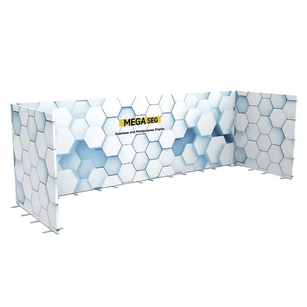 Modulaire Beurswand | MEGA SEG™ | Aluminium | Dubbelzijdig | Incl. Draagtas | 1500x42x2000(h)mm