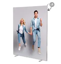 Luxus Modulaire Beurswand | MEGA SEG™ | Aluminium | Dubbelzijdig | Incl. Draagtas | 1500x42x2000(h)mm 