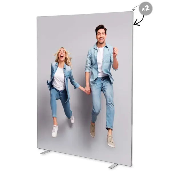 Modulaire Beurswand | MEGA SEG™ | Aluminium | Dubbelzijdig | Incl. Draagtas | 1500x42x2000(h)mm