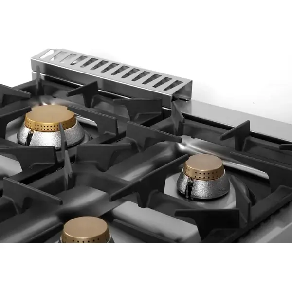 Fornuis + Oven | 700 SERIE | Gas | 4 Branders (3x 6.5kW, 1x 9kW) + 2/1 GN Oven (6.5kW) | Waakvlam/Piëzo | 8000x700x850/900(h)mm