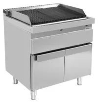 UNNI-COOKING Stoomgrill | 700 SERIE | Gas | Gietijzer | 15kW | Piëzo Ontsteking | 2 Uitneembare Waterladen | 800x700x850/900(h)mm