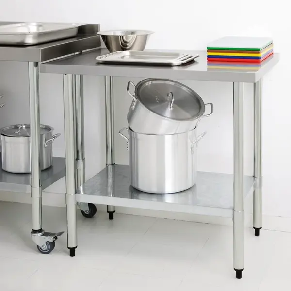 Werktafel | RVS | Bodemschap | Zelfmontage | 600x700x900(h)mm