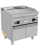 UNNI-COOKING Bak-/Grillplaat | 700 SERIE | Gas | Glad/Gegroefd Oppervlak 740x565 (RVS) | 80°C/300°C | 13kW | Piëzo Ontsteking | Gesloten Onderkast | 800x700x850/900(h)mm 