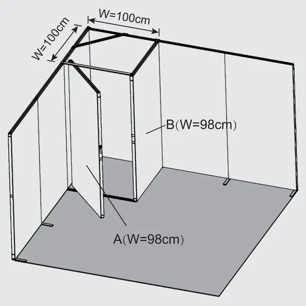 Beurswand Locker | MEGA SEG™ | Incl. Draagtas | 1000x1000x2000mm