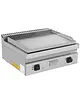 UNNI-COOKING Bak-/Grillplaat | 700 SERIE | Elektrisch | Gegroefd Oppervlak 740x565 (RVS) | 100°C/300°C | 9kW (400V) | 800x700x300(h)mm 