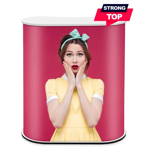 Counter | PROMO | Demonteerbaar | Voor-/Zijkanten Beprintbaar | Incl. Draagtas | 910x450x930(h)mm