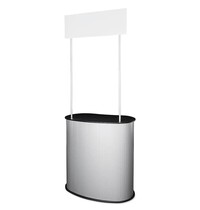 Luxus Counter + Banner | PROMO | Demonteerbaar | Voor-/Zijkanten Beprintbaar | Incl. Draagtas | 910x450x930/2220(h)mm